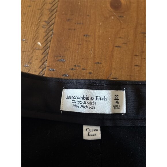 abercrombie fitch Ultra High Rise Faux Leather Pants Black 27/4 - Picture 3 of 7